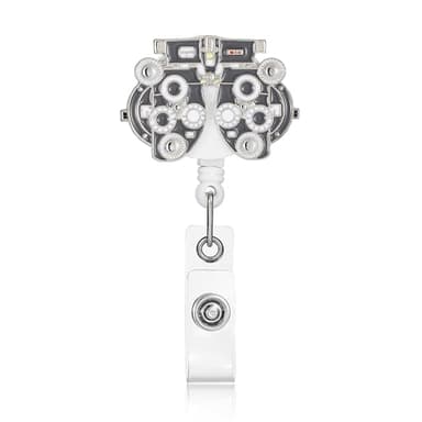MEDFOLY Medical Optometry Badge Reel Retractable Eye Doctor Badge Holder Ophthalmology ID Badge Clip for Ophthalmologist Nurse