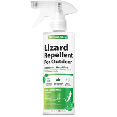 NatureStop Lizard Repellent Spray for Outdoor Use, Deterrent for Lizards on Patios, Decks & Garden Walls, 16 oz (475mL)