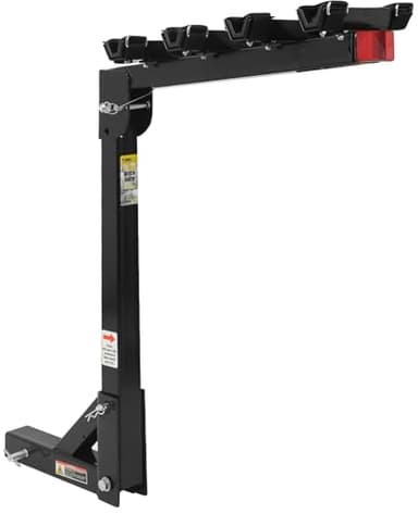 MaxxHaul 70210 Hitch Mount 4-Bike Rack – Black, 150 lb Capacity for Cars, Trucks, SUVs & Minivans, Swing-Down & Easy Install, Safety Reflector Included