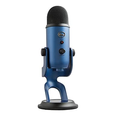 Logitech Creators Blue Yeti USB Microphone for PC, Mac, Gaming, Streaming, Podcasting, Studio and Computer Condenser Mic with Blue VO!CE Effects, 4 Pickup Patterns, Plug and Play - Midnight Blue
