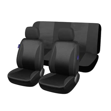 TNAIYH 9PCS Car Seat Cover Full Set, 3D Foam Support Front and Rear Split Bench Seat Covers with Headrest, Airbag Compatible Waterproof Auto Protective Accessories, Universal for Vehicles