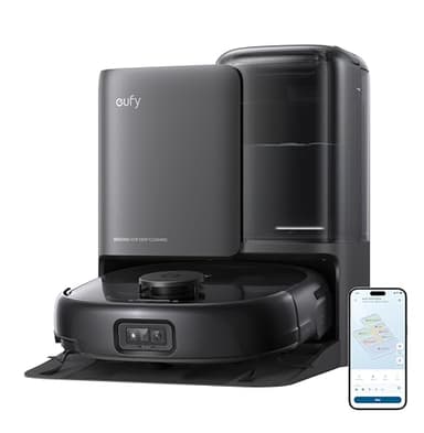 eufy Robot Vacuum E25, 20,000 Pa Suction,HydroJet Always-Clean Roller Mop, All-in-One Robot Vacuum and Mop Combo, Edge-to-Corner Cleaning, Zero-Tangle Design, AI Obstacle Avoidance (Upgraded)