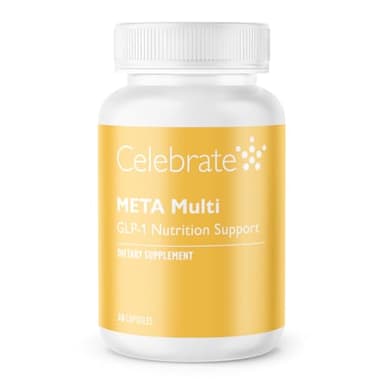 Celebrate Vitamins META Multi GLP-1 Multivitamin Weight Support – 30 Capsules – Once-Daily Supplement w Iron, Vitamin D, B12, Magnesium – GLP-1 Vitamin for Hair Loss, Fatigue & Nutrient Gaps