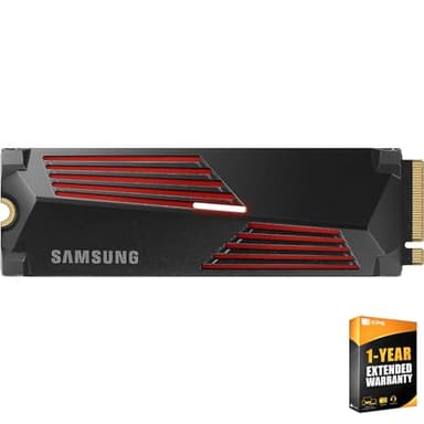 Samsung MZ-V9P4T0CW 990 PRO Heatsink PCIe 4.0 NVMe M.2 SSD 4TB Bundle with 1 Year CPS Enhanced Protection Pack