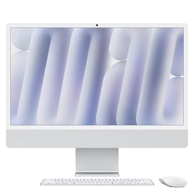 Apple 2024 iMac All-in-One Desktop Computer with M4 chip with 10-core CPU and 10-core GPU: Built for Apple Intelligence, 24-inch Retina Display, 24GB Unified Memory, 512GB SSD Storage; Silver