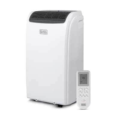 BLACK+DECKER Smart Portable Air Conditioner, 12,000 BTU for Rooms up to 550 Sq. Ft., Smart Portable AC with Follow Me Remote and Window Kit, BPACT12WT, White