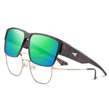KastKing Molino Fit-Over Polarized Sunglasses,UV400 Protection Ultralight Wraparound Fishing Sports Sunglasses, TAC Lenses