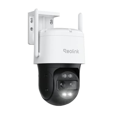 REOLINK 4K Wired WiFi Outdoor Security Camera, 8MP Dual Lens, 360 PTZ Camera, Auto Tracking, 2.4/5GHz Wi-Fi Smart Person/Vehicle/Animal Detection, 6X Hybrid Zoom, Color Night Vision, TrackMix WiFi