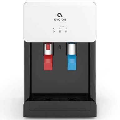 Avalon B8WHT Countertop Bottleless Water Cooler Dispenser - 2 Stage Water Filters and Installation Kit Included, NSF Certified, UL Listed, White