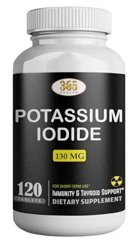 Potassium Iodide130 mg - KI Tablets- Potassium130 mg - USA Made Potassium Iodine Pills YODO Naciente, Yoduro de potasio - 120 Tablets