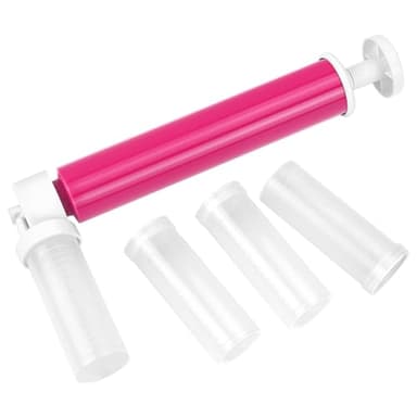 1 kit Manual Airbrush for Cakes with 4 Pcs Tube, Airbrush Pump Coloring Spray Gun, DIY Baking Cake Airbrush Pump Decorating Tools for Kitchen Decorating Cakes Cupcakes Cookies and Desserts (Red)