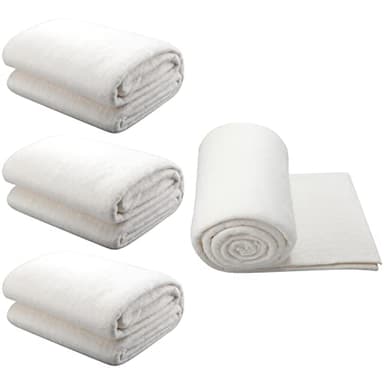 Peryiter 3 Pcs Natural Cotton Quilt Batting Heat Resistant Batting Warm White Cotton Lightweight Lining for Potholders Quilting Fabric Sewing Crafts Wearable Arts Place Mat(40 x 40 Inch)