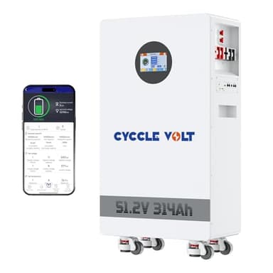 CYCCLEVOLT 48V 300Ah (314Ah) LiFePO4 Lithium Battery with 200A PACE BMS, 16KWh Solar Battery, WiFi&Bluetooth, RS485/CAN, 250A Circuit Breaker, 8000+ Cycles for Off-Grid, Solar System, RV, Farm Energy