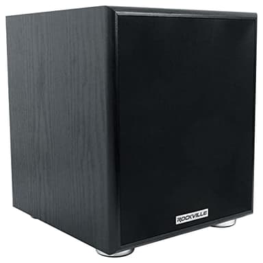 Rockville Rock Shaker 6.5 Black 200W Peak/100W RMS Powered Home Theater Subwoofer, Class-D, Adjustable Crossover, 20Hz-200Hz, Compact Design, for Movies and Music