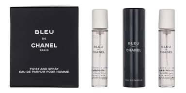 Chanel Bleu De Eau De Parfum Travel Spray for Men 3 X 0.7 Oz, 2.1 Fl Oz, 3 pc set (purse spray)