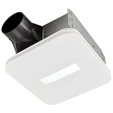 Broan-NuTone AE80LK Ventilation with LED CleanCover and Roomside Installation, ENERGY STAR Certified, 80 CFM, 0.7 Sones, White