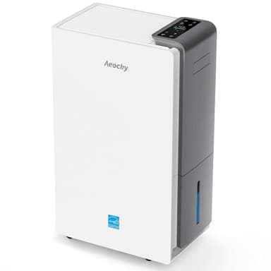 4500 Sq.Ft Most Efficient Energy Star 2025 Dehumidifier,AEOCKY Max 80 Pint/Day Smart Compressor Dehumidifier with Drain Hose, Intelligent Humidistat,for Basement,Bedroom,Home,Bathroom