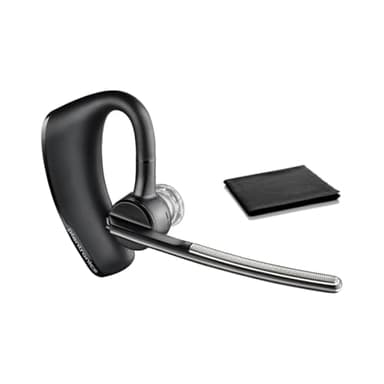Plantronics Voyager Legend (Poly) Bluetooth Headset + Integrated Charge Cable, Mono in-Ear Earhook, Noise-Canceling Boom Mic, Siri/Google, 7h Talk (21h w/Case), SoundGuard, 10m Range, Includes Cloth