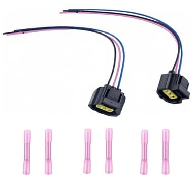 2 Pcs 3-Wire Alternator Harness + 6 Pcs Wire Butt Splice Connectors Replaces WPT118 1U2Z-14S411-TA S821 645-136 8 Pcs Alternator Plug Wiring Harness Pigtail Kit Compatible with Ford Lincoln Mercury