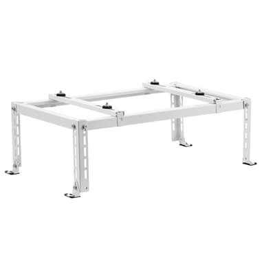 VEVOR Mini Split Ground Stand, Adjustable Anti-Vibration Mini Split Stand for 9000-24000 BTU Ductless Air Conditioner Heat Pump, Heavy Duty AC Base Bracket Floor Mount w/ 551LBS Max. Load Capacity