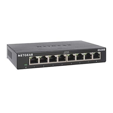 NETGEAR 8-Port Gigabit Ethernet Unmanaged Essentials Switch (GS308) - Home Network Hub, Office Ethernet Splitter, Plug-and-Play, Silent Operation, Desktop or Wall Mount