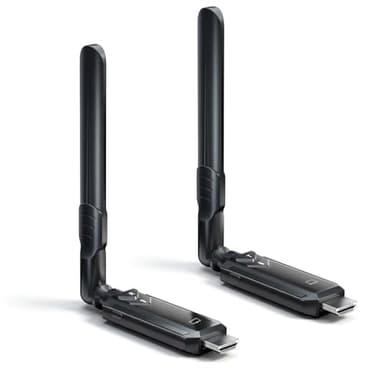PWAYTEK Wireless HDMI Transmitter and Receiver Kit, 5GHz Long Range 1148ft (350m), Plug & Play 1080P Full HD, TX+RX (Expandable to 6 Screens), Compatible with Laptop/Camera/DSLR/Projector/HDTV 1TX+1RX