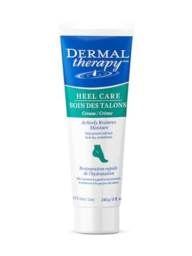 Dermal Therapy Heel Care Cream - Deeply Moisturizes & Repairs with Intensive Cracked Heel Cream - 25% Urea, 6% AHA & Silk Amino Acids for Soft Skin - Fast Results & Non-Greasy Formula - 8 oz / 240 ml