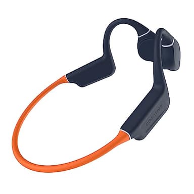 Creative Outlier Free Pro+ Wireless Waterproof Bone Conduction Headphones with Adjustable Transducers, Built-in 8 GB MP3, Multipoint connectivity, Up to 10 Hours of Battery Life, Mic (Blue & Orange)