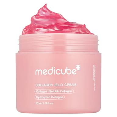 medicube Collagen Jelly Cream- Niacinamide & Freeze-Dried Hydrolyzed Collagen - Boosts skin's barrier hydration and gives 24h Glow & Lifted Look - Korean skincare (1.69 Fl Oz (Pack of 1))