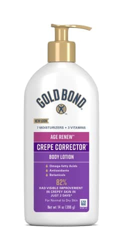 Gold Bond Age Renew Crepe Corrector Body Lotion, Replenishing & Smoothing Formula, Crepe Corrector Body Lotion, 14 oz