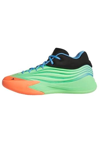 Adidas Unisex-Adult Dame X Basketball, Lime Burst/Signal Coral/Blue Burst, 8.5