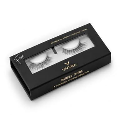 Vivyra Barely There Premium Eyelashes for Women | Lightweight False Eye Lashes |Synthetic Hair and Lightweight| Subtle Everyday Lash look For All Eyeshapes & Mature Eyes