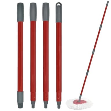 Mop Handle for Ocedar, Mop Handle for O Cedar, Spin Mop Replacement Handle for O Cedar, 4 Section 30" to 58" Mop Handles for Ocedar Spin Mop & H2pro Flat Mop, Mop Stick Mop Pole Handle for Ocedar Mop