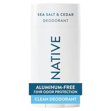 Native Deodorant Contains Naturally Derived Ingredients, 72 Hour Odor Control, Deodorant for Women and Men, Aluminum Free, Sea Salt & Cedar 2.65oz