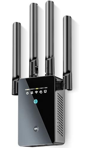 2026 Best WiFi Extender Signal Booster - 6X Faster Internet Extender WiFi Booster for Home, Long Range up to 15,588 Sq Ft, WiFi Repeater w/Ethernet Port, 1-Tap Setup, Compatible with Wireless Routers