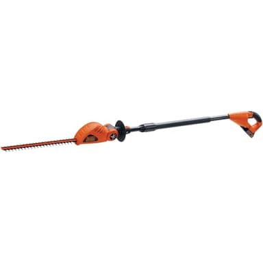 BLACK+DECKER 20V MAX Pole Hedge Trimmer Cordless with Battery and Charger, 18-Inch Dual Action Blade Power Hedge Trimmer, Extended Long Reach Hedger Up to 11 Ft, 180 Degrees Pivoting Head (LPHT120)