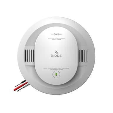 Kidde Smoke Detector, Hardwired with AA Battery Backup, Wire-Free Interconnect, Voice Alerts, LED Status Light, 85 dB Alarm, 5inches, 20SAR-VRF