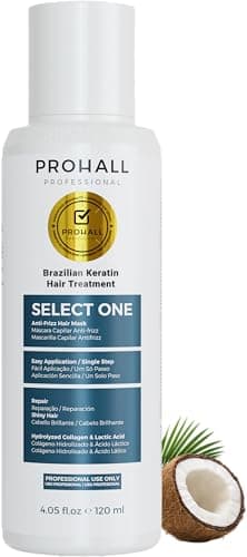 Brazilian Keratin Treatment Blowout Complex-PROHALL SELECT ONE 4.05 oz-Formaldehyde Free Keratin Hair Treatment at Home-Queratina Brasileña Keratina Para Alisar el Pelo Sin Formol