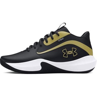 Under Armour Unisex Lockdown 7, (001) Black/Black/Metallic Gold, 12, US