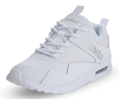 ZUMBA Shoes for Women - White Air Stomp Classic 2.0 Athletic Shoes - Training Dance Sneakers, Gym, Fitness, and Workouts - Non-Slip Sole, Breathable and True to Size, Size 8