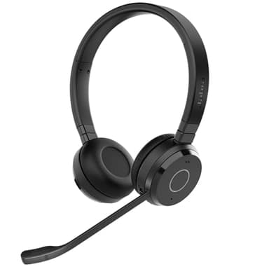 Jabra Evolve 65 TE (Third Edition) Wireless Dual-Ear Headphones - Noise-Canceling Mic, 16 hrs Battery Life, Dual Connectivity, MS Teams Certified, Supports Other Platforms, Black