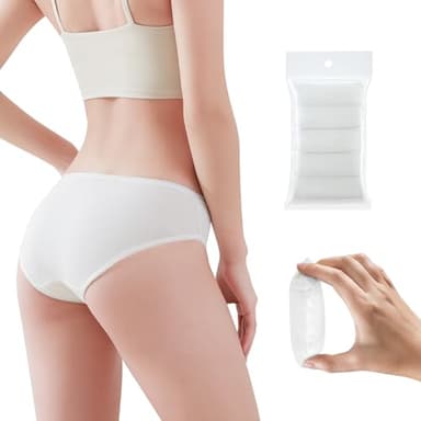 20/10/5 Pack Women's Disposable 100% Cotton Underwear Ladies Briefs Panties for Travel Hotel Spa Hospital Stays Emergencies White-5pcs