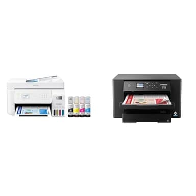 Epson EcoTank ET-4800 Wireless All-in-One Cartridge-Free Supertank Printer with Scanner & Workforce Pro WF-7310 Wireless Wide-Format Printer with Print up to 13" x 19"