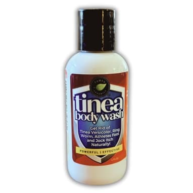 Tinea Antifungal Body Wash, Natural Treatment for Tinea Versicolor, Jock Itch, Athletes Foot, Ringworm and other Tinea and Fungal Skin Concerns. Helps Soothe Body itching.