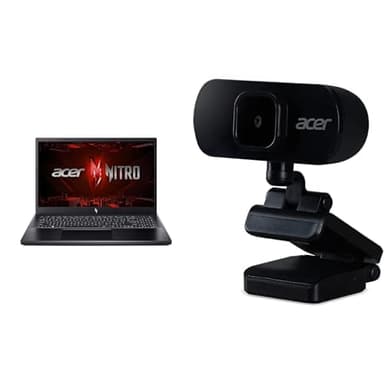 Acer Nitro V Gaming Laptop | i5-13420H | RTX 4050 | 15.6" FHD IPS 144Hz | 8GB DDR5 | 512GB Gen 4 SSD | WiFi 6 | ANV15-51-51H9 Full HD USB Streaming 2MP Webcam with Digital Microphone