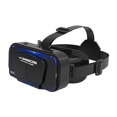 LVOERTUIG 3D VR Glasses VR Virtual Reality Headset Support 360Panorama Large Screen Anti-Bluelight Adjustable Pupil Distance Prevent Fatigue Goggles for Movies Games
