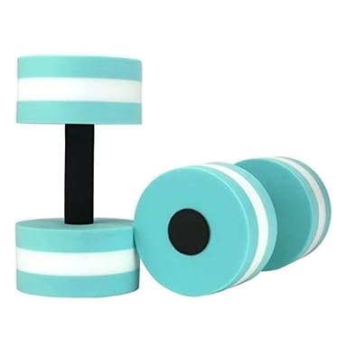 Set of 2 Water Dumbbells Aerobics Swimming Pool Dumbbells for Exercise, Sports Aquatic Exercise Dumbbells Set Foam Dumbbells Fitness Resistance Barbells Float Water Aerobics Equipment for Weight Loss