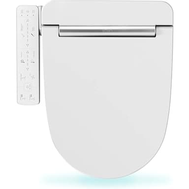 VOVO VB-3100SR Round Bidet Toilet Seat, Warm Water, LED Light, Heated Seat, White, Dryer, Stainless Steel Nozzle, Made in Korea