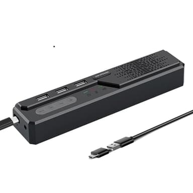 Cykvis 3 in 1 USB Computer Speaker with Microphone, PC Laptop Desktop Conference Speaker with Mic for Smart Home Office and Online Study，360 Degree Enhanced