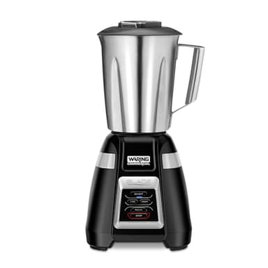Waring Commercial BB320S Blade 1 HP Blende,r Touchpad Controls with 48 oz Stainless Steel Container, 120V, 5-15 Phase Plug, Black